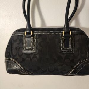 Coach Black Signature Shoulder Bag
